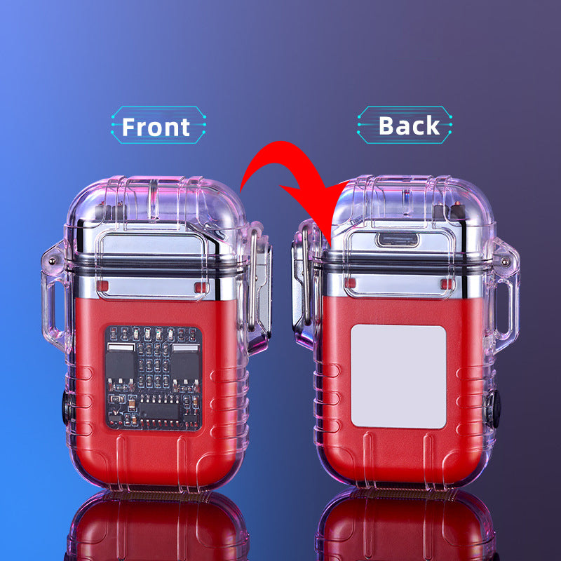 WATERPROOF Double Arc Lighter with built in flashlight