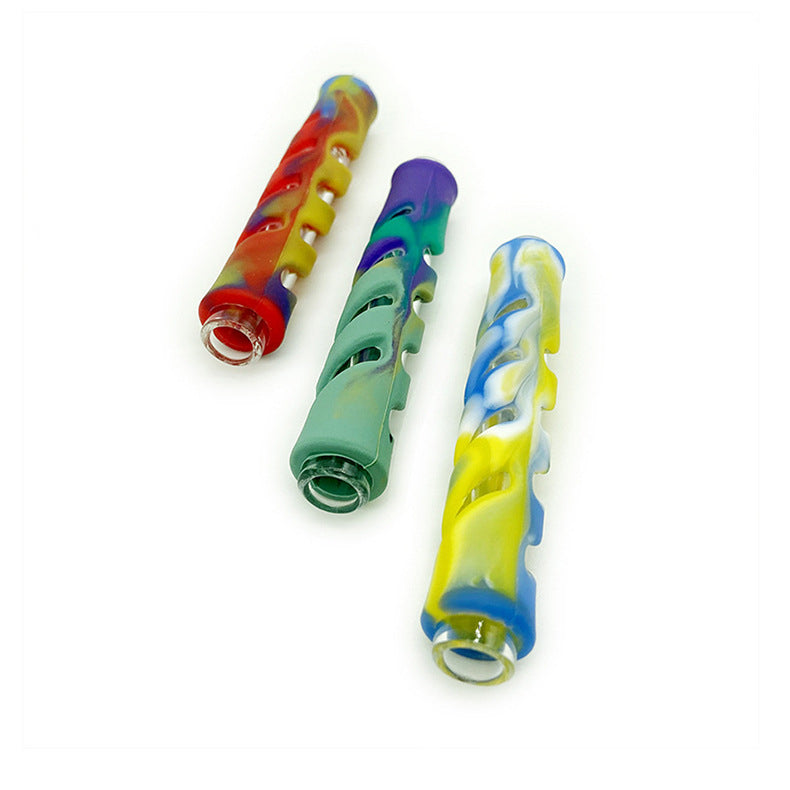 Silicone Wrapped Glass One Hitter