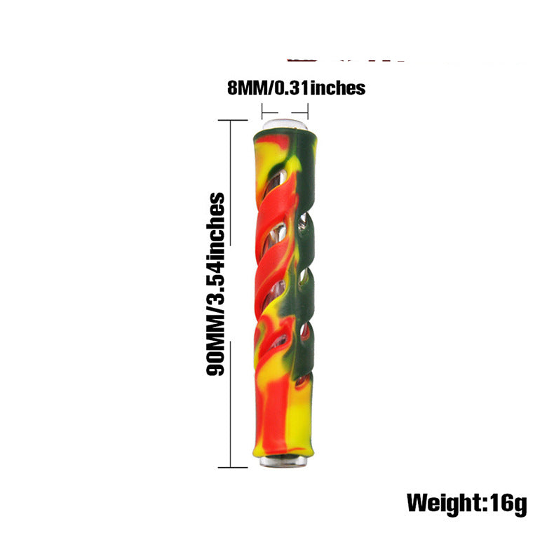 Silicone Wrapped Glass One Hitter